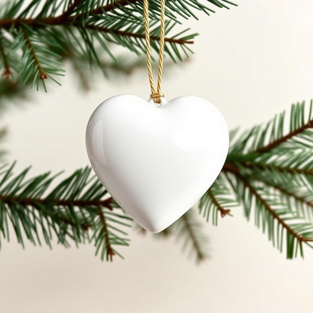 3" Ceramic Heart Ornament